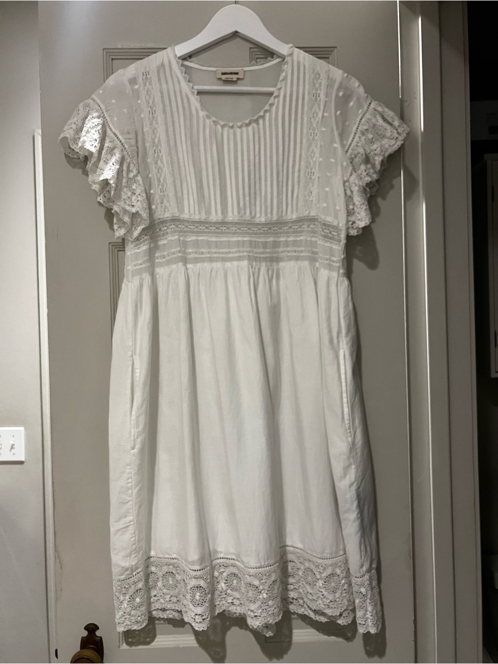 Zadig & Voltaire White Lace-Trim Midi Dress - Picture 6 of 7